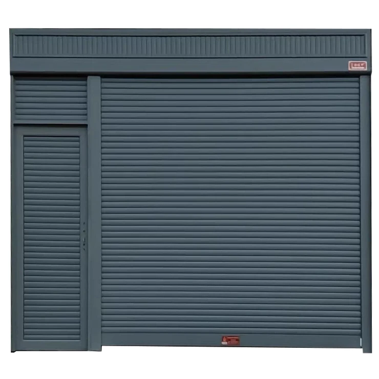 Modern popular aluminum alloy garage roller shutter doors with small doors available for power outage roll up door