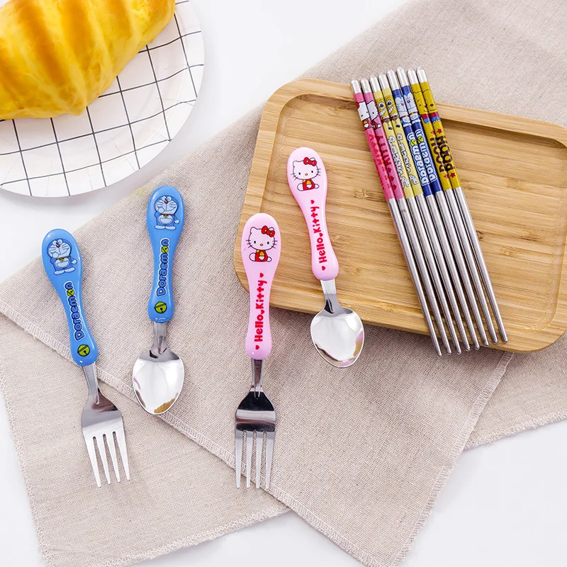 Stainless Steel Cutlery Threepiece Set Spoon Fork And Chopsticks