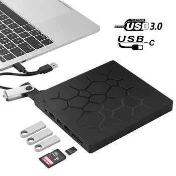 2021 new ultra-thin Multifunction External USB 3.0 High Speed  DVD RW Burner CD Writer Portable Optical Drive  usb type-c