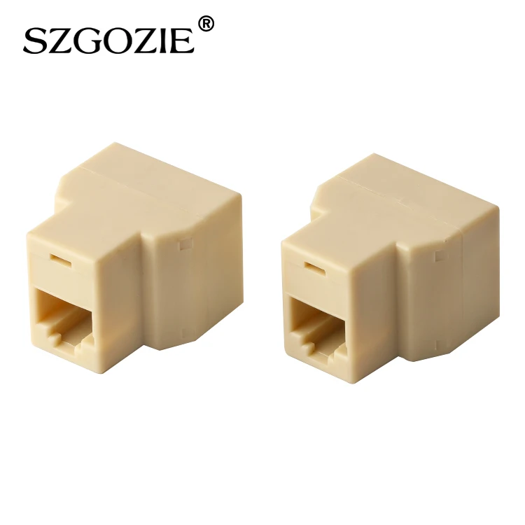 RJ11 Network Connector 1to2 2 Way Splitter Adapter 6P4C LAN Telephone Rj11 Socket