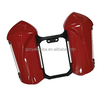 The Motorcycle Body System Features a Four-layer Plastic Multi-functional Bumper with a Lock in Red and Black