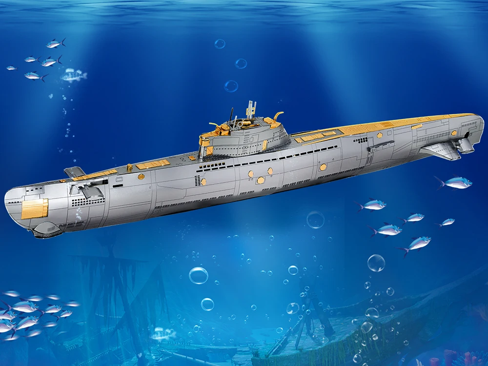 Alibaba.com: Piececool HP156-SG Military Diecast Submarine Model
