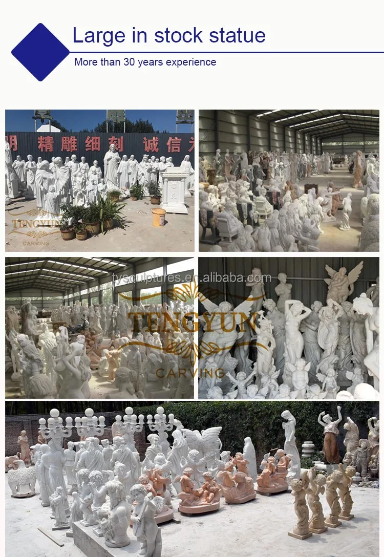 Famous Custom Life Size Stone Weeping Cemetery Marble Angel Statue for Sale