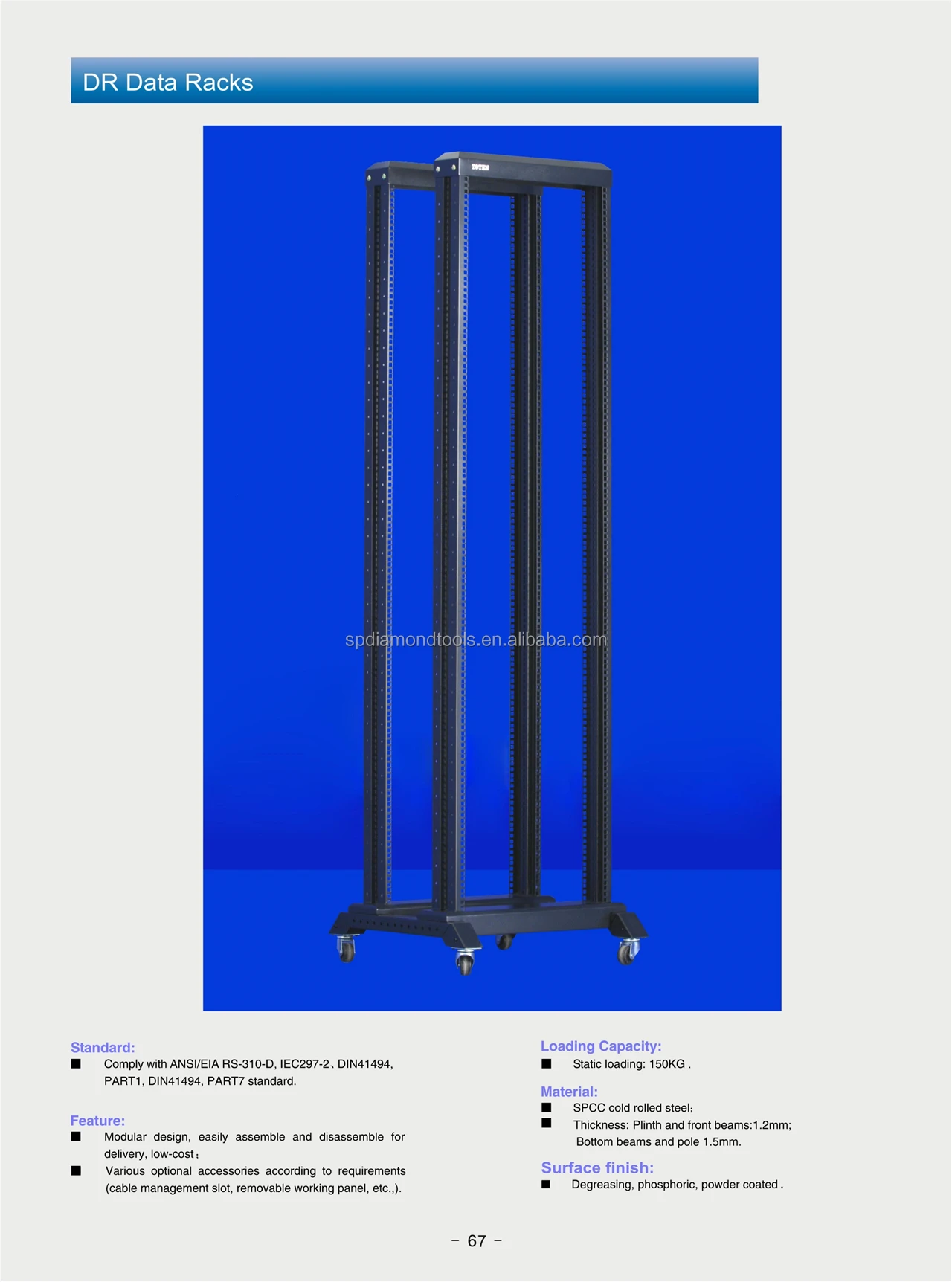 Server Rack Cabinet 19 Inch 38u 600x600x1800mm Floor Standing Mobirack By Rackmatic Cablematic