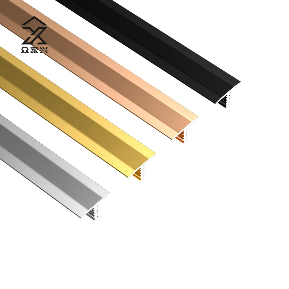 Factory Direct Decorative Strip T Shaped Ceramic Aluminum profile Alloy Edge Trim accessories