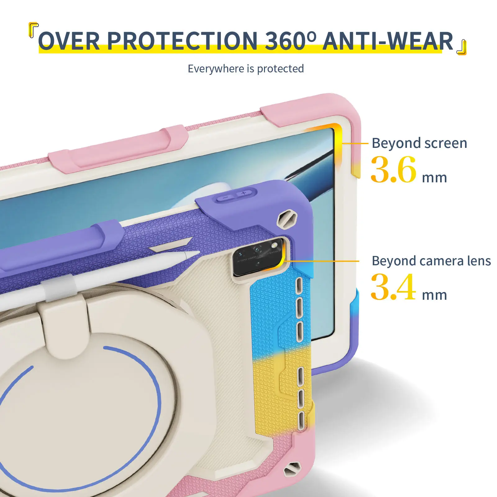 product fashionable shockproof armored tablet computer case for huawei matepad pro 126 stylish tablet covers  cases with stand-6