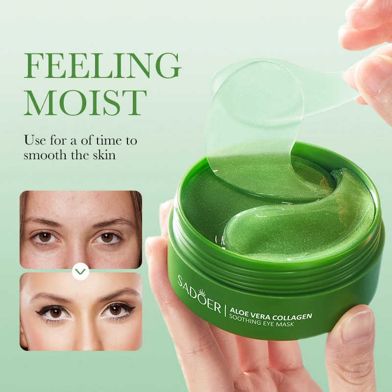 60 Stück Kollagen Augenpads Mit Aloe Vera – Hydrogel-Masken Gegen Tränensäcke, Dunkle Ringe & Falten – Feuchtigkeitsspendend, Für Alle Hauttypen