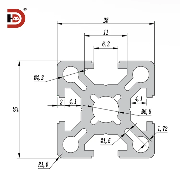 product 2525 extruded industrial aluminum profile assembly line frame 2550 aluminum alloy profile printer guide rail-3