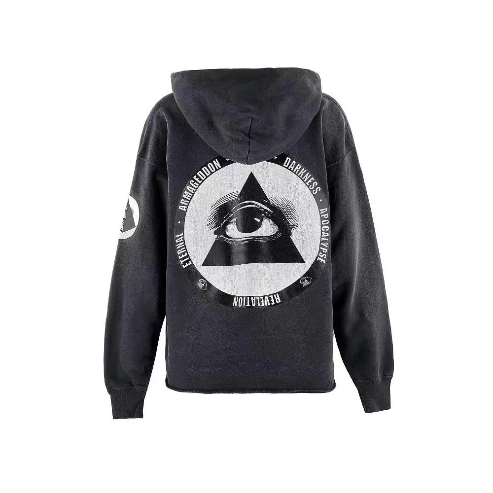 Factory Brown 400 500 Gsm Hoodie Custom Unisex Cropped Pullover Men Washed  Heavyweight Wholesale Streetwear Hoodies for Men