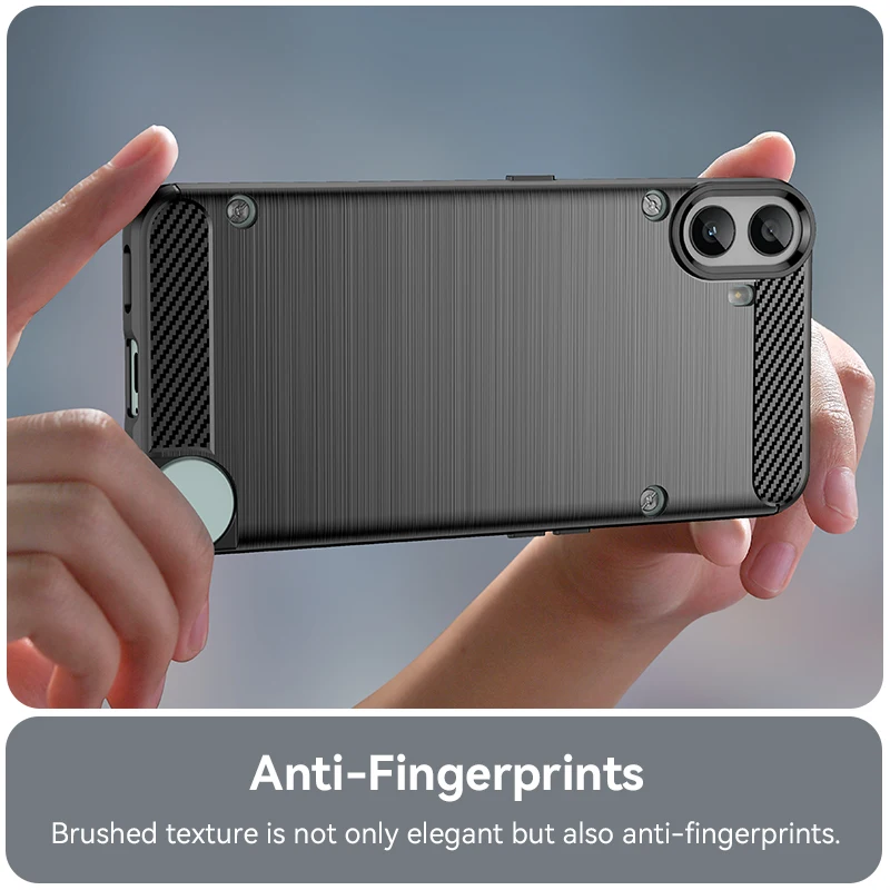 For Nothing CMF Phone 1 Case, 2024 New Carbon Fiber Texture Shockproof Soft  TPU Mobile Phone Cases Cover for Nothing CMF Phone 1