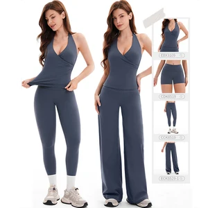 2026 New Arrival Custom logo High Waisted Bra Flared Leggings Gym Wear Women Sportswear Yoga Activewear Sets for Women