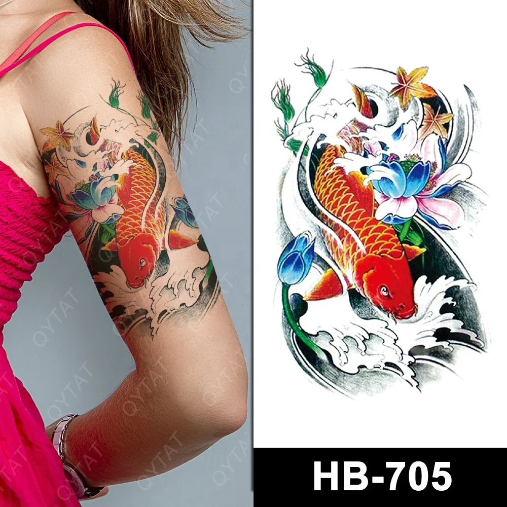 Adult Body Arm Koi Fish Tattoos