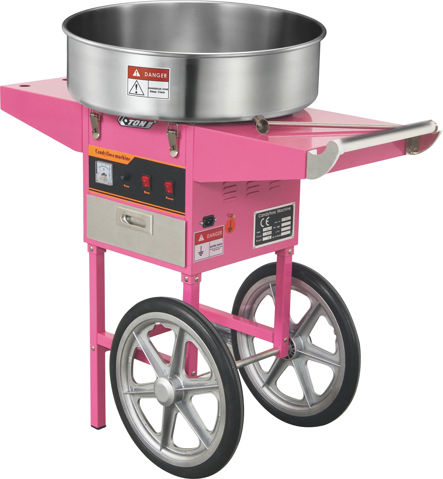 Etl Standard Commercial Cotton Candy Machine With Cart Automatic Cotton ...