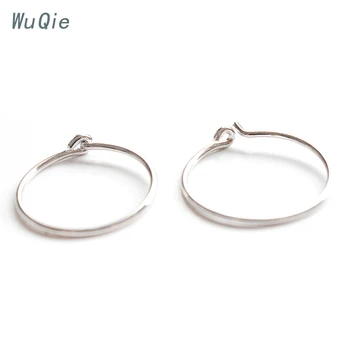 Wuqie Wholesale Earring Findings 925 Sterling Silver for Jewelry Making Earwire Loop Earring Making Hook