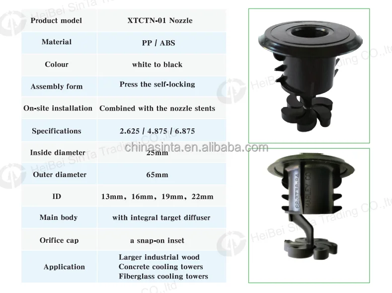 EAC Cooling Tower 360 Degree Spray Nozzle - Max Water Dist.