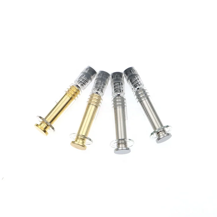 Custom Logo Luer Lock 1ml Glass Syringe Prefilled Luer Slip Luer Lock Cap Oil Syringe with Packaging