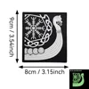 Viking longship (black background with white night light)