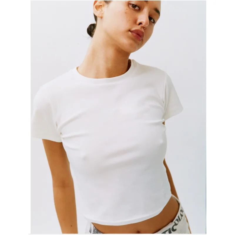 2023 Summer Baby Tee Y2k Crop Tops Tee Shirt Sexy Thin Blank Shirt For ...