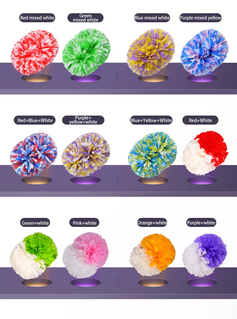 Solid Plastic Flash Cheerleading Pom Poms Cheerleading Flower Ball