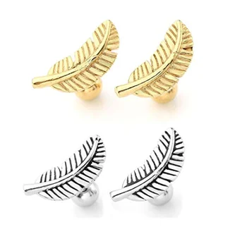 Feather Barbell Tragus Cartilage Earring
