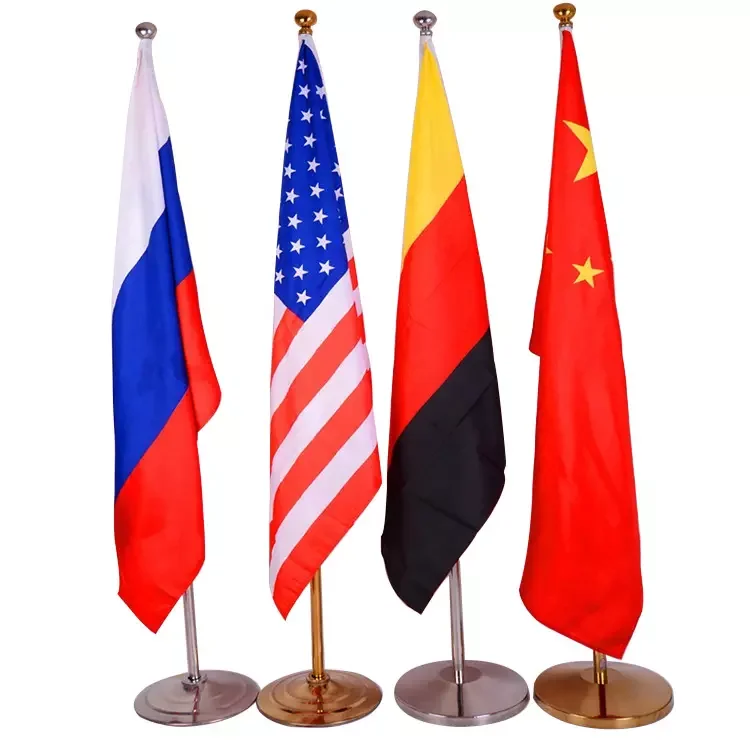 2 Teleskop Fahnenstangen Edelstahl - 2m Ausziehbar Mit 4 Clips Für Reise & Camping