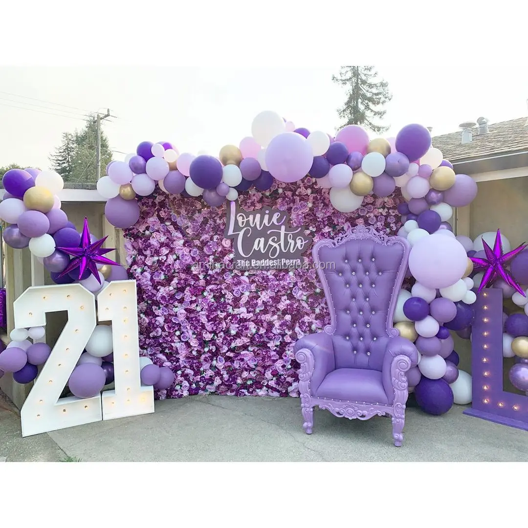 purple wedding backdrop