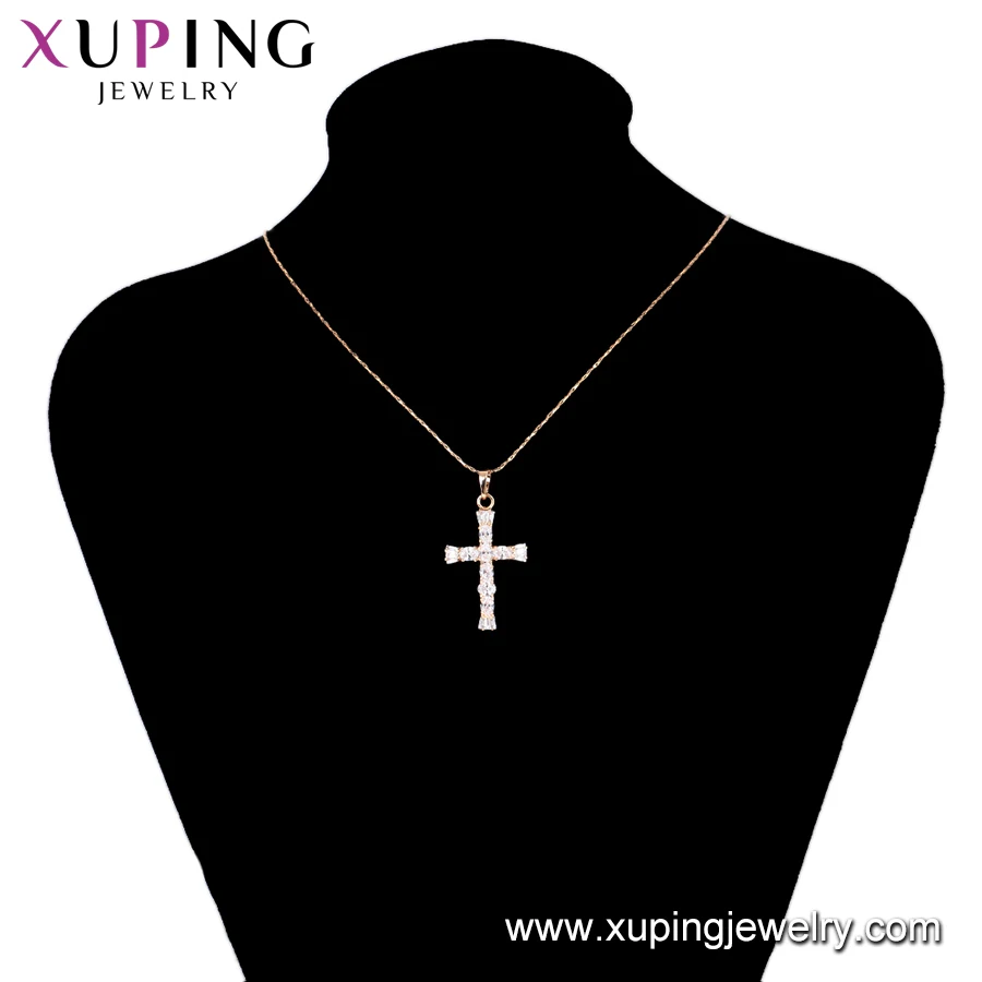 33286 Xuping High Quality Well Design Fancy Cross Pendant Gold Filled Jewelry