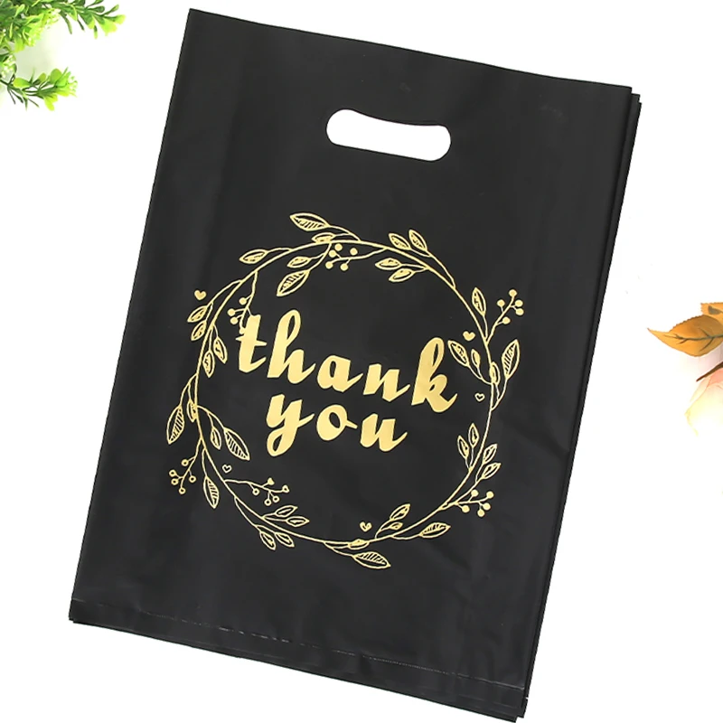 Alibaba.com: High End Custom Thank You Shopping Bags, Black Plastic Die ...