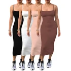 New Arrival Wholesale Spaghetti Strap Ladies Elegant Bodycon Summer Dress S-XL Women Party Sexy Club Casual Dresses
