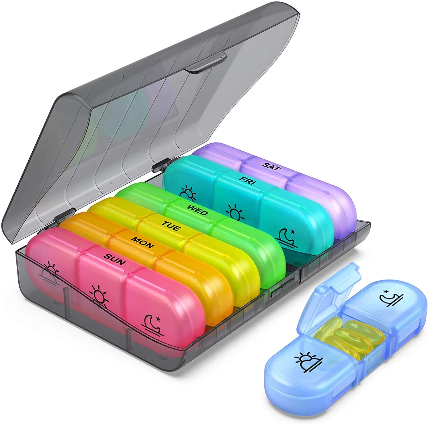 Weekly Pill Organizer 3 A Day Pill Box Case Medicine Storage Box With ...