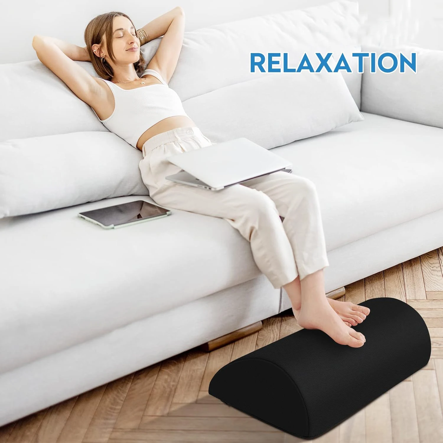 Semi-Cylinder Pain Relief Leg Support Memory Foam Cushion Non-slip Cover Therapeutic Orthopedic Knee Foot Rest Pillow Cushion