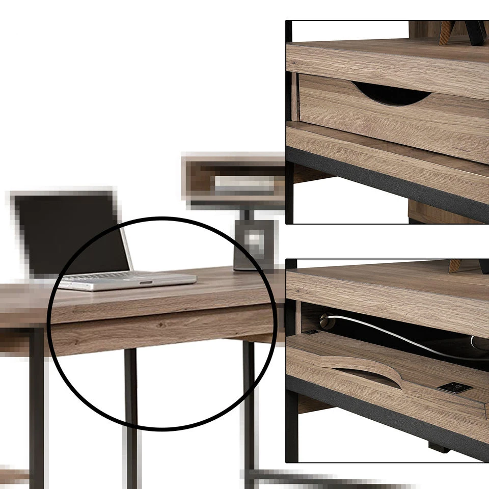 Multipurpose Flat L Shape Home Office Computer Desk With Shelves Buy