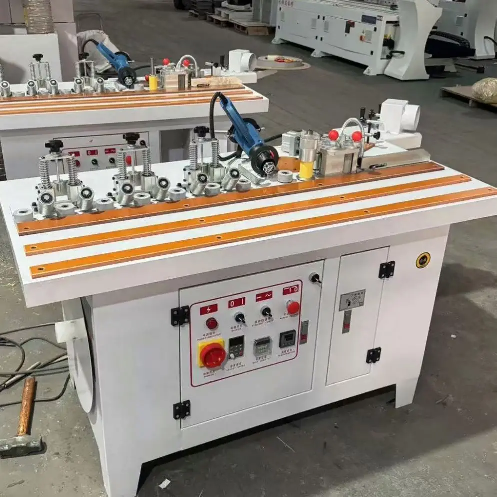 TEBAK Multi-Functional Wood Edge Banding Machine: Double-Sided Glue, Curved/Straight Applicable