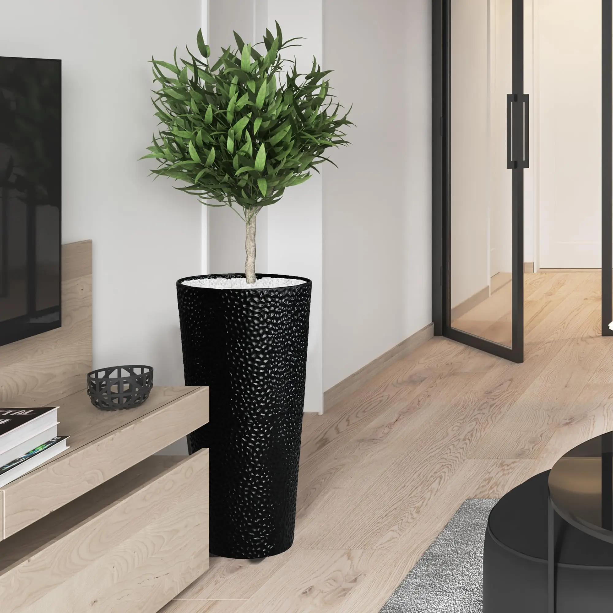 Pots De Fleurs à Suspendre En Zinc Gris Boltze - La Déco 2B