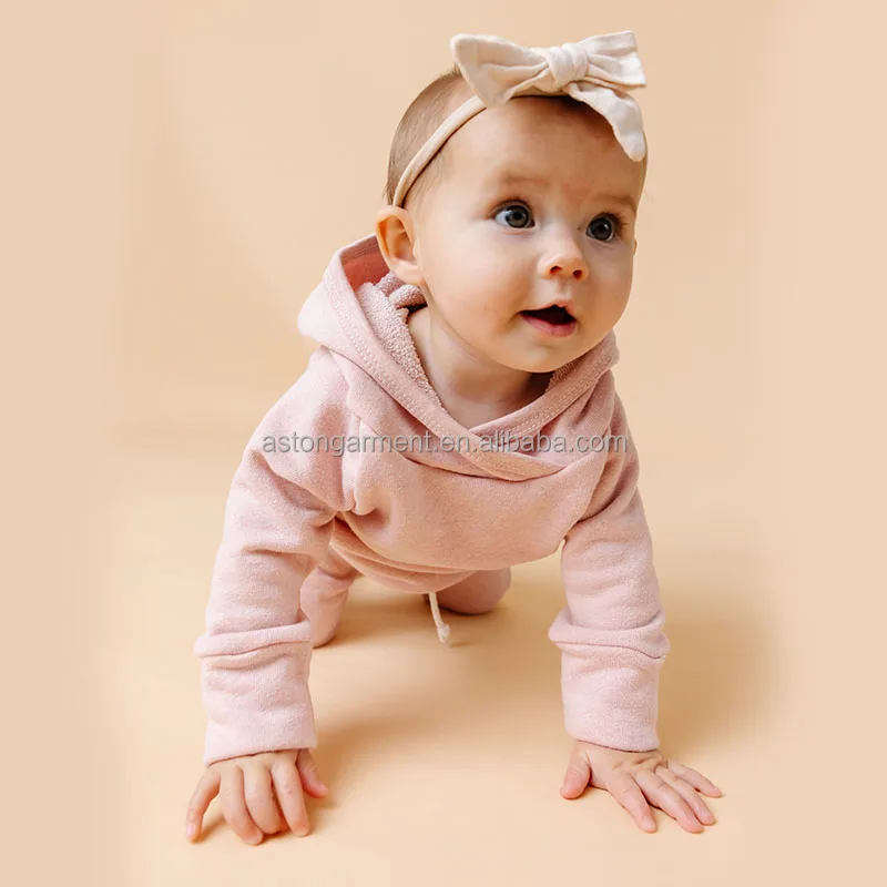 Custom Hoodie Tops Sweatsuit Long Pants Outfit Set 2 Piece New Born