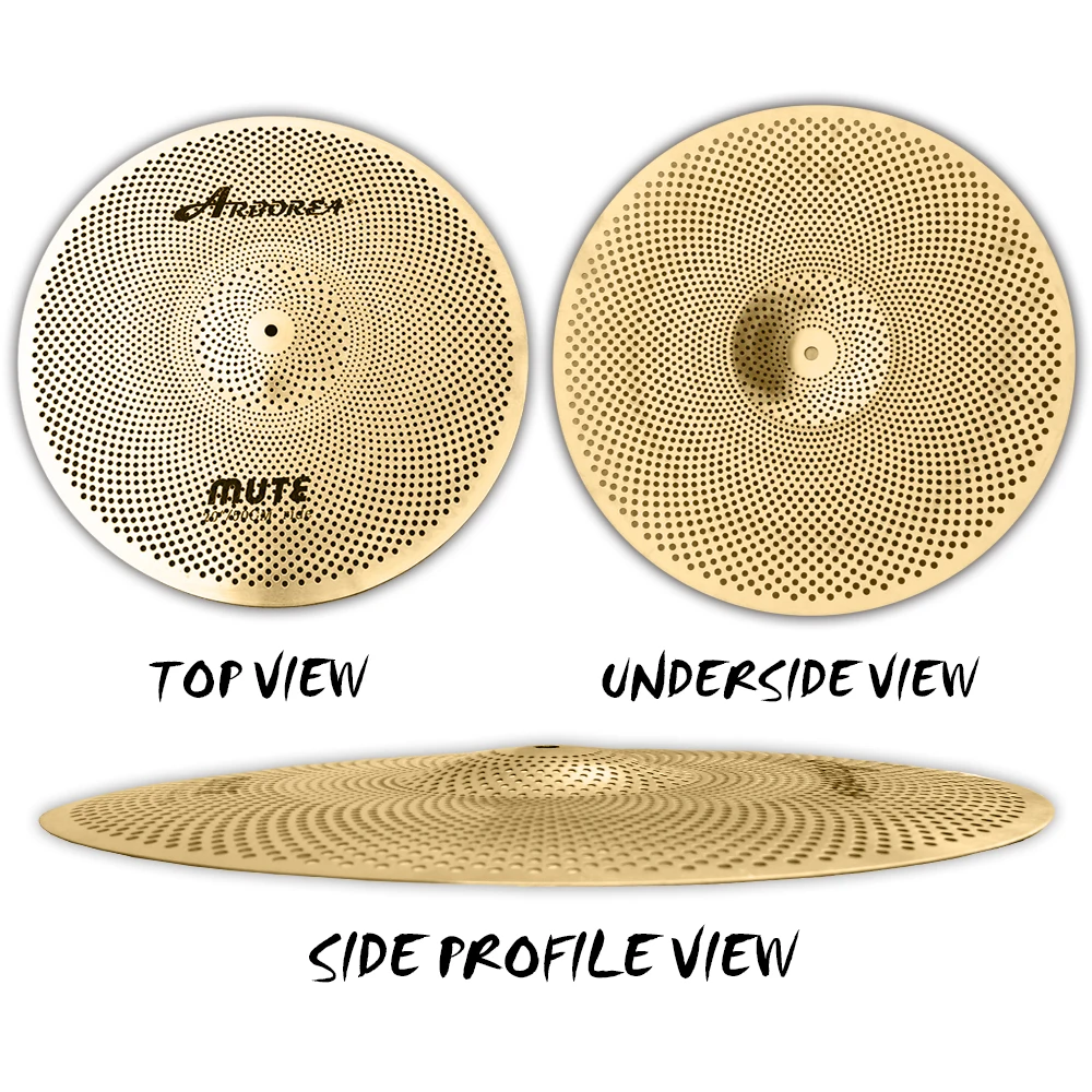 Mute Low Volume Cymbals Set With Bag - Oem Accepted
