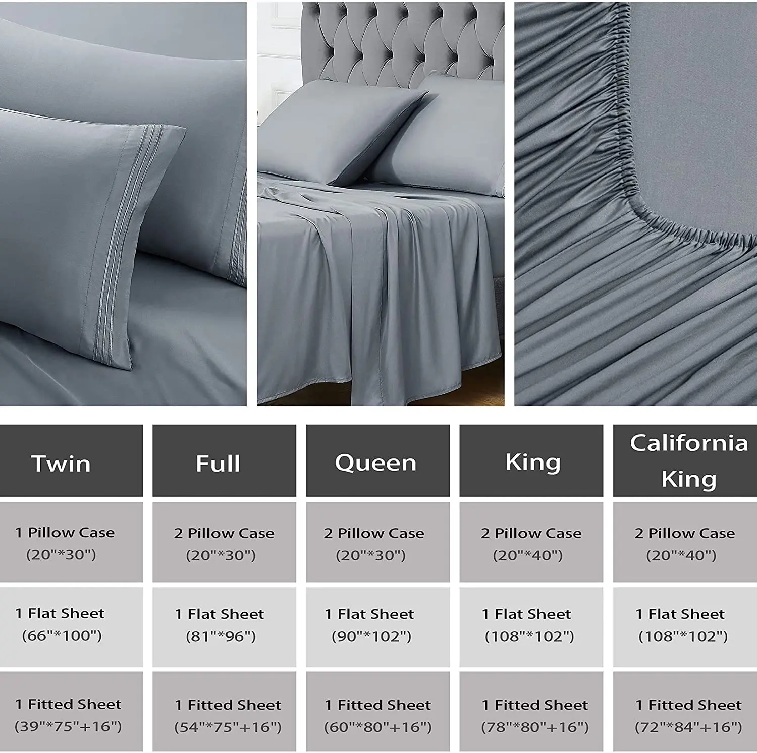 King Size Bettlaken Aus 100% ägyptischer Baumwolle – Schwarz, Weich & Atmungsaktiv