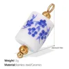 Pj360bewg blue and white ceramic pendan-Gold