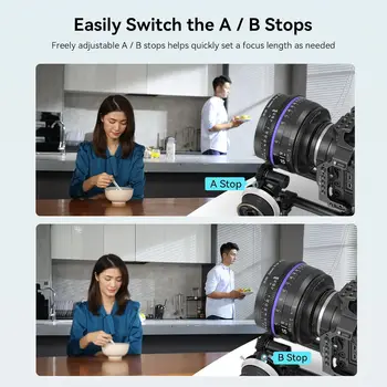 SmallRig Mini Follow Focus & 15mm Rod Clamp and Snap-on Gear Ring Belt for Camera 3010 detail image