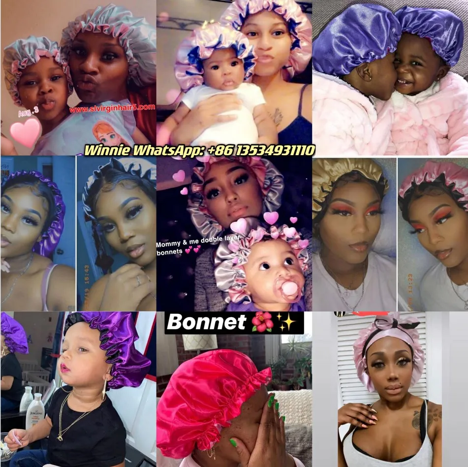 Family Wave Dad Mommy and Me Durags Designer Matching Girl Bonnets
