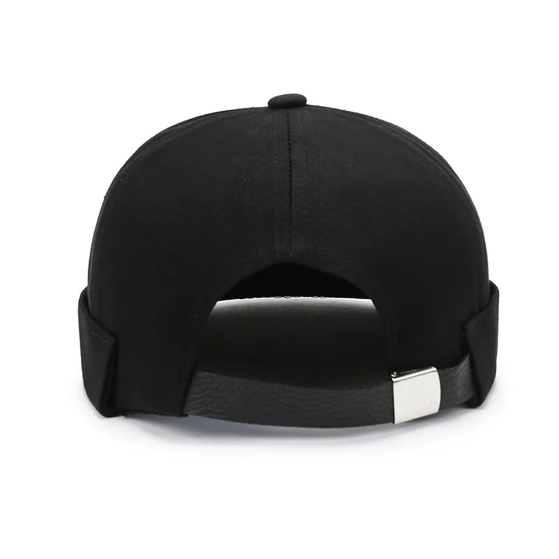 MIO Customize Brimless Caps Custom LOGO Brimless Hat Fitted Brimless Hat Adjustable Docker Cap Rolled Cuff