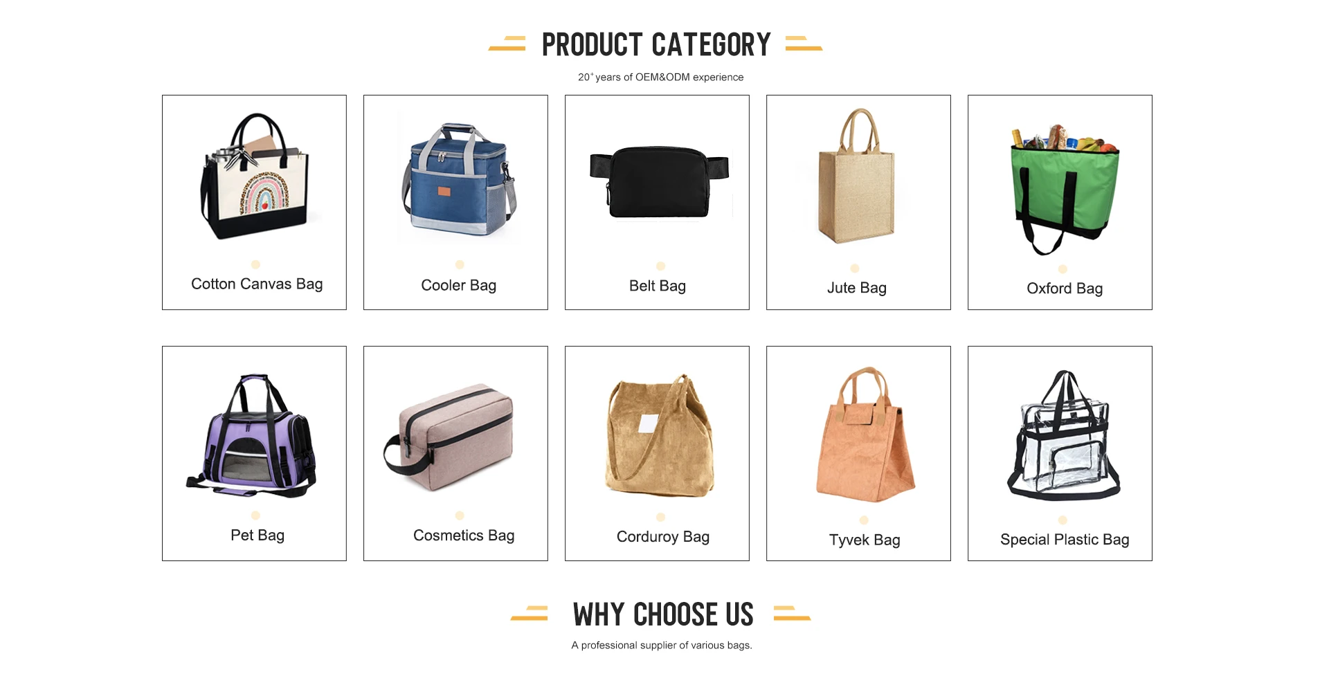 Zhejiang Wangxiang International Trading Co., Ltd. - Cotton bag, Travel bag