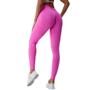 Fashionable Women's XL Sports Yoga Pants Seamless Knitted Mid Waist Print Leggings with Elastic Waist Hip Lift for Yoga Practice