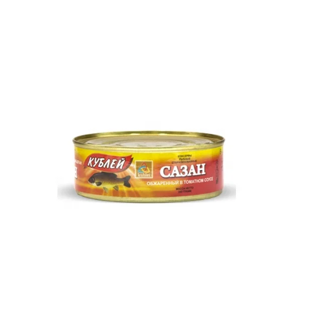 Carp in tomato sauce canned fish