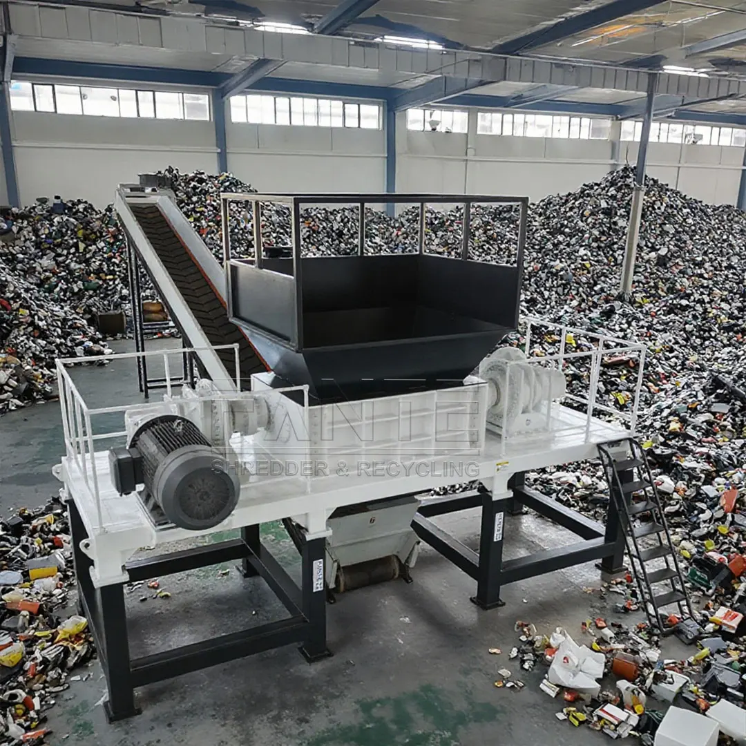 Heavy Duty Multi-functional Food Waste/steel Scrap/rubber/metal Double Shaft Shredder Plastic Shredder Machine
