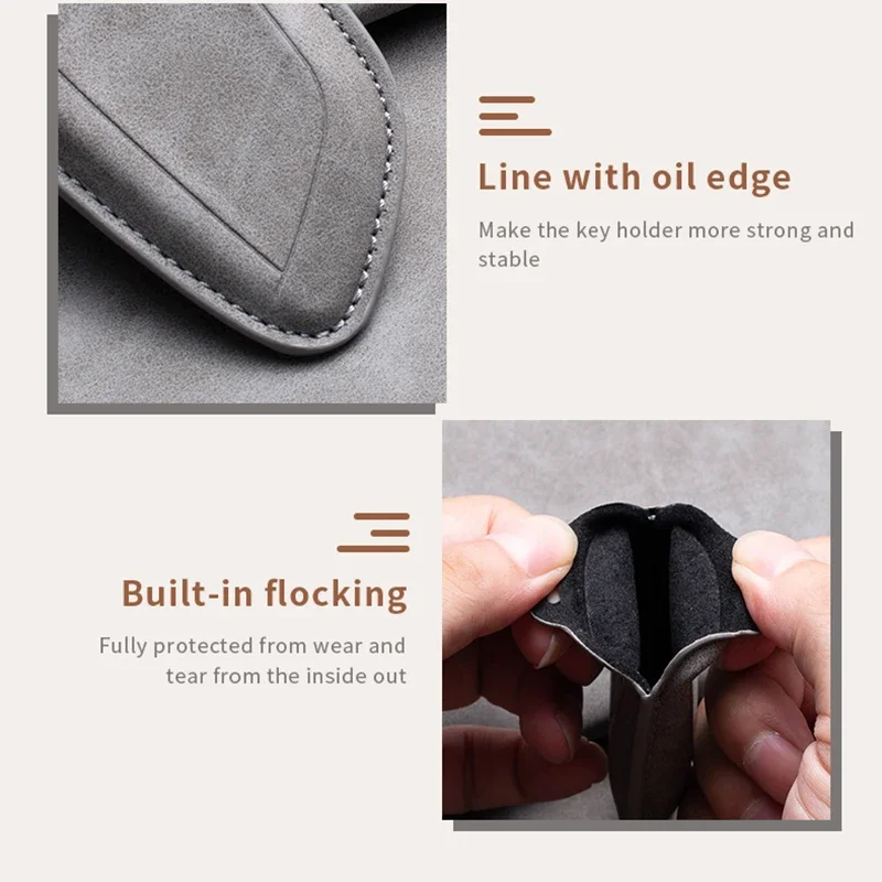 Leather Car Key Cover Case Shell for Porsche Panamera Carman Macann  Cayenne 911 970 981 991 996 Keychain Key Accessories