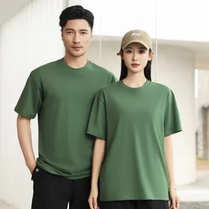 2026 Oversized Plain Cotton T-shirt Streetwear 100% Cotton t Shirt Blank Heavyweight Plus Size Cotton Tee Shirt