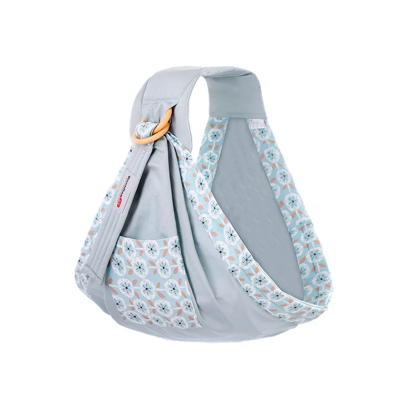 
wholesale Aqua green lace pattern close skin cotton baby wrap carrier organic cotton ergonomic wrap carrier sling 