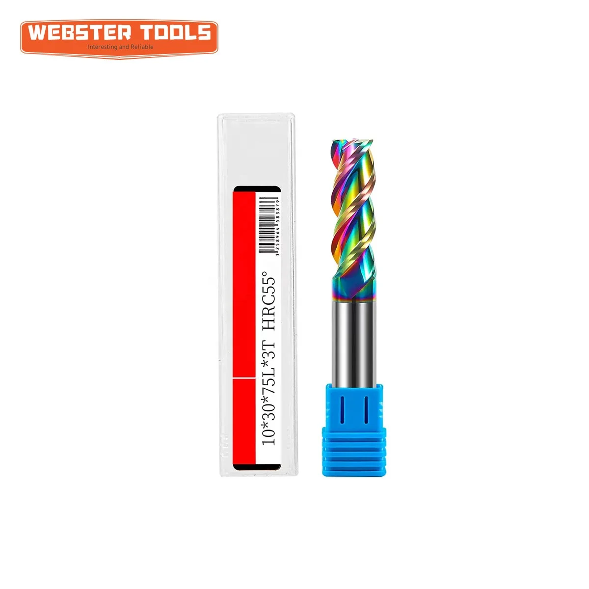 Square End Mill Hrc55 3 Flute Colorful Plati Dlc Coating Wear Resistant