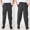 Uniformes de Chef con Pantalones a Rayas Negras